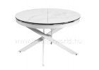 COSIMO üvegkerámia kör alakú kihúzható ebédlőasztal Ø120/+50x76h cm