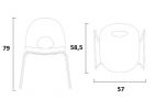CANDY szánkótalpas kültéri polietilén szék