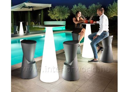 TIFFANY LED világító bárasztal 110h cm