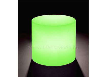 KAYLI RGB LED világító színváltós henger puff / asztalka