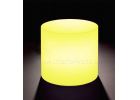 KAYLI RGB LED világító színváltós henger puff / asztalka