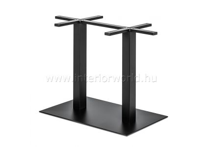 C50 dupla oszlopos fekete acél asztalláb asztalbázis 73h cm
