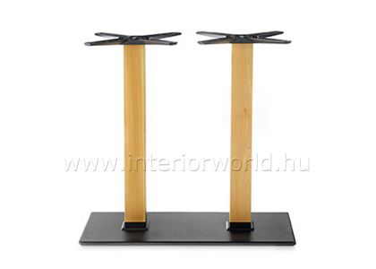GHISA dupla oszlopos fa asztalbázis asztalláb 73h cm