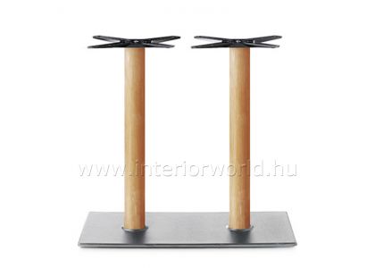 CLEAR dupla oszlopos fa asztalbázis asztalláb 73h cm