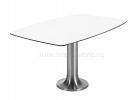 HPL compact, ovaloid alakú fehér asztallap 90x60 cm