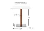 BASIC központi fa asztalbázis asztalláb 73h cm