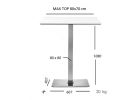 QINOX könyöklő bárasztalbázis bárasztalláb 108h cm