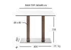 QINOX dupla faoszlopos asztalbázis asztalláb 73h cm