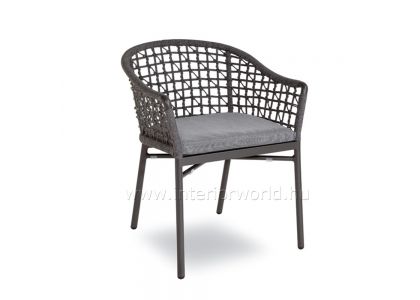 KARIN NET fémszerkezetes fonott kerti karfás szék